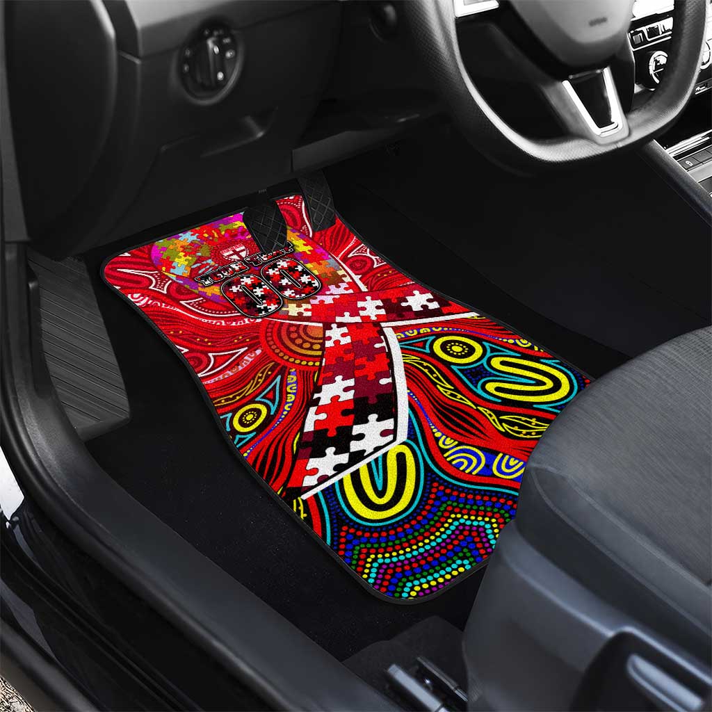 Autism Awareness Australia St Kilda Saints Car Mats Aboriginal Indigenous Art
