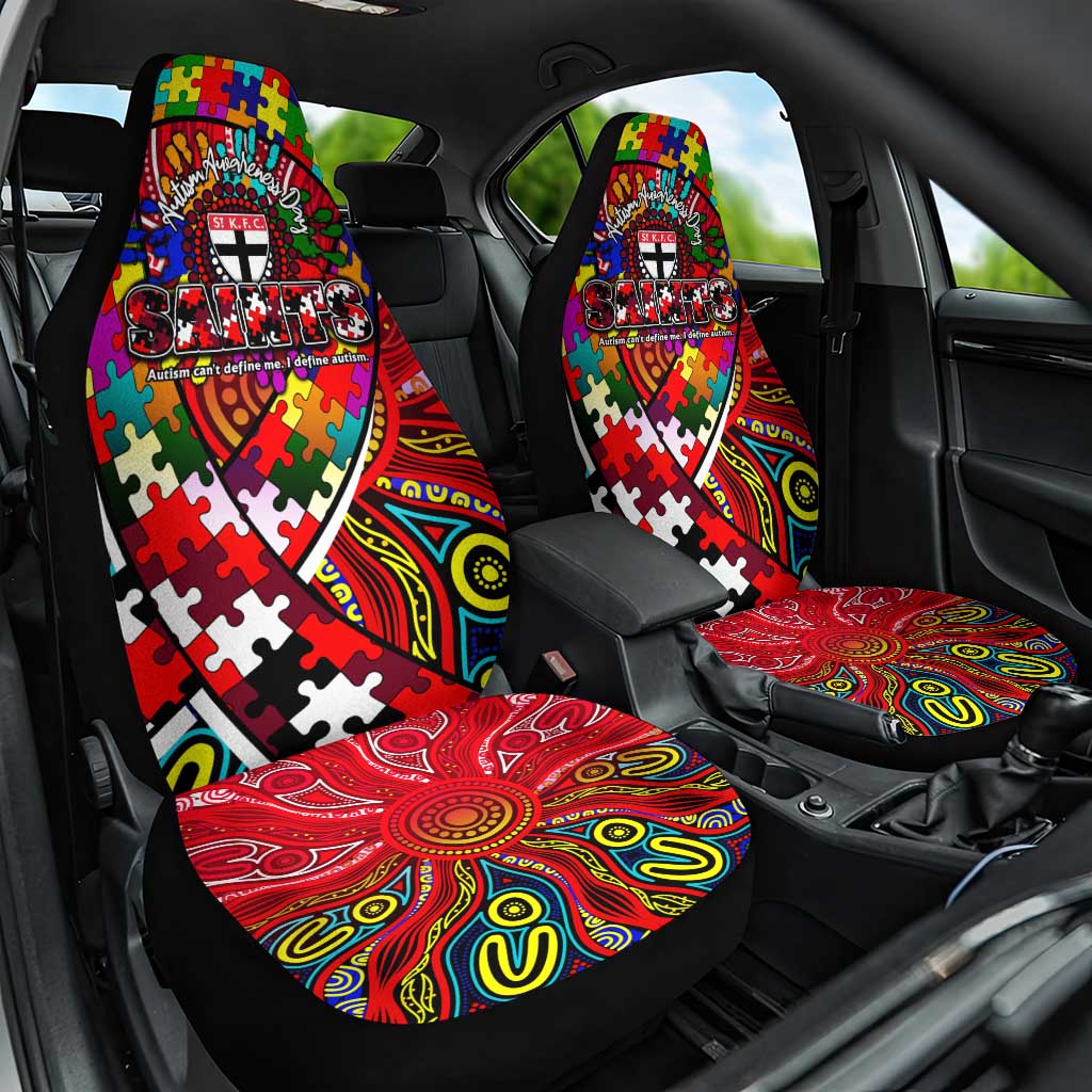 Autism Awareness Australia St Kilda Saints Car Seat Cover Aboriginal Indigenous Art