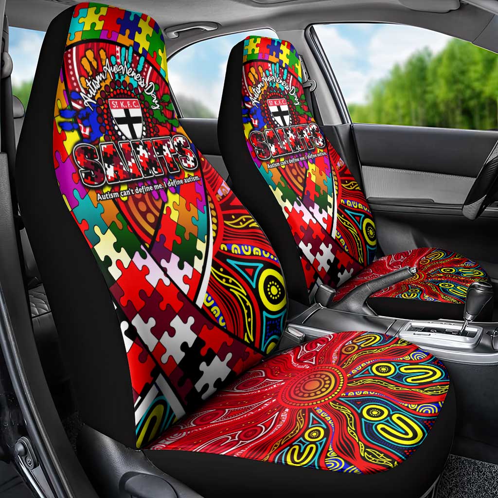 Autism Awareness Australia St Kilda Saints Car Seat Cover Aboriginal Indigenous Art