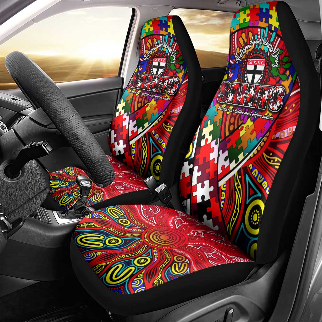 Autism Awareness Australia St Kilda Saints Car Seat Cover Aboriginal Indigenous Art