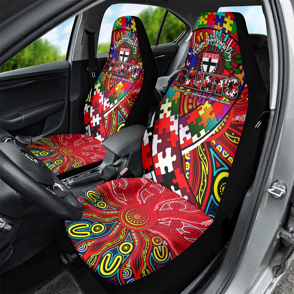Autism Awareness Australia St Kilda Saints Car Seat Cover Aboriginal Indigenous Art
