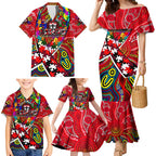 Autism Awareness Australia St Kilda Saints Family Matching Mermaid Dress and Hawaiian Shirt Aboriginal Indigenous Art