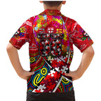 Autism Awareness Australia St Kilda Saints Family Matching Mermaid Dress and Hawaiian Shirt Aboriginal Indigenous Art