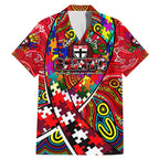 Autism Awareness Australia St Kilda Saints Family Matching Mermaid Dress and Hawaiian Shirt Aboriginal Indigenous Art