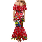 Autism Awareness Australia St Kilda Saints Family Matching Mermaid Dress and Hawaiian Shirt Aboriginal Indigenous Art