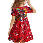 Autism Awareness Australia St Kilda Saints Family Matching Off The Shoulder Long Sleeve Dress and Hawaiian Shirt Aboriginal Indigenous Art