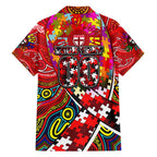 Autism Awareness Australia St Kilda Saints Family Matching Summer Maxi Dress and Hawaiian Shirt Aboriginal Indigenous Art