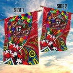 Autism Awareness Australia St Kilda Saints Garden Flag Aboriginal Indigenous Art