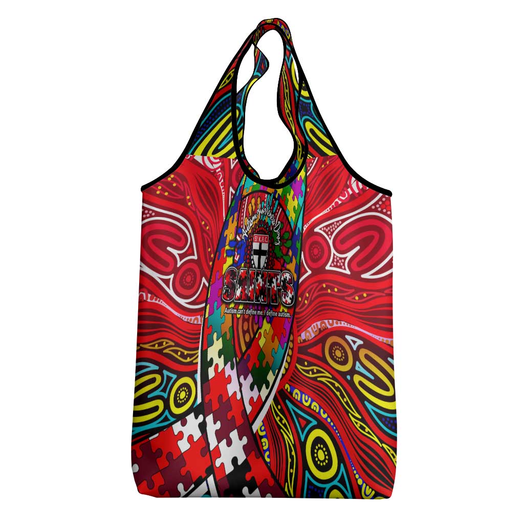 Autism Awareness Australia St Kilda Saints Grocery Bag Aboriginal Indigenous Art