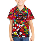 Autism Awareness Australia St Kilda Saints Hawaiian Shirt Aboriginal Indigenous Art