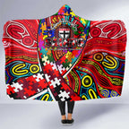 Autism Awareness Australia St Kilda Saints Hooded Blanket Aboriginal Indigenous Art