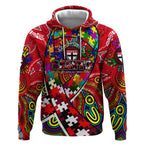 Autism Awareness Australia St Kilda Saints Hoodie Aboriginal Indigenous Art