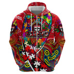 Autism Awareness Australia St Kilda Saints Hoodie Aboriginal Indigenous Art
