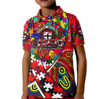 Autism Awareness Australia St Kilda Saints Kid Polo Shirt Aboriginal Indigenous Art