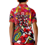 Autism Awareness Australia St Kilda Saints Kid Polo Shirt Aboriginal Indigenous Art
