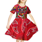 Autism Awareness Australia St Kilda Saints Kid Short Sleeve Dress Aboriginal Indigenous Art