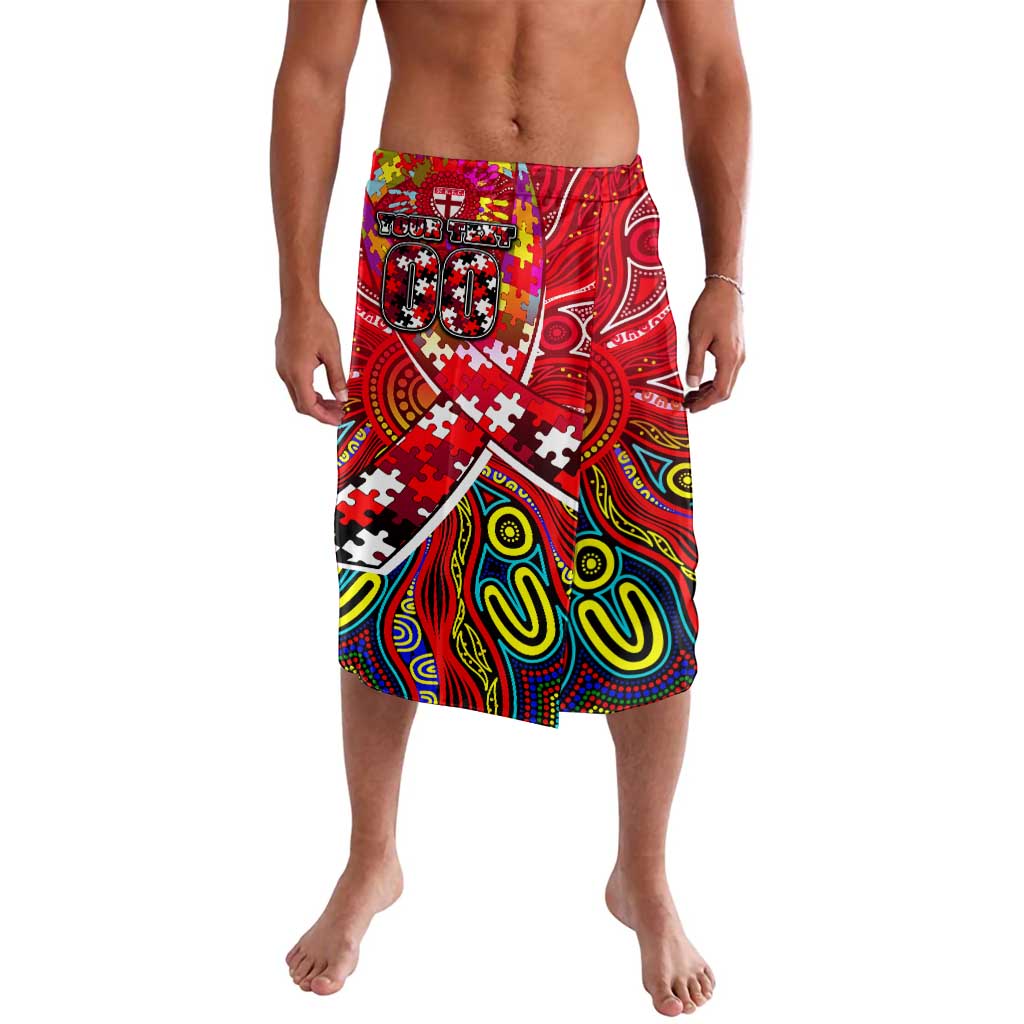 Autism Awareness Australia St Kilda Saints Lavalava Aboriginal Indigenous Art