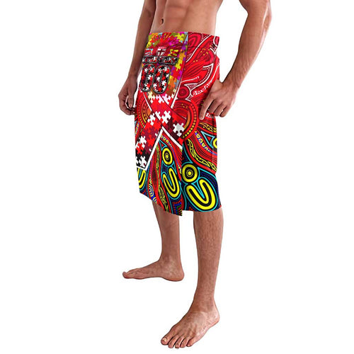 Autism Awareness Australia St Kilda Saints Lavalava Aboriginal Indigenous Art