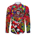 Autism Awareness Australia St Kilda Saints Long Sleeve Button Shirt Aboriginal Indigenous Art
