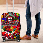 Autism Awareness Australia St Kilda Saints Luggage Cover Aboriginal Indigenous Art