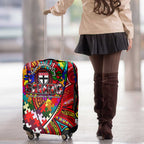 Autism Awareness Australia St Kilda Saints Luggage Cover Aboriginal Indigenous Art