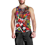 Autism Awareness Australia St Kilda Saints Men Tank Top Aboriginal Indigenous Art
