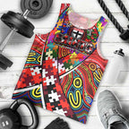 Autism Awareness Australia St Kilda Saints Men Tank Top Aboriginal Indigenous Art
