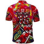 Autism Awareness Australia St Kilda Saints Polo Shirt Aboriginal Indigenous Art