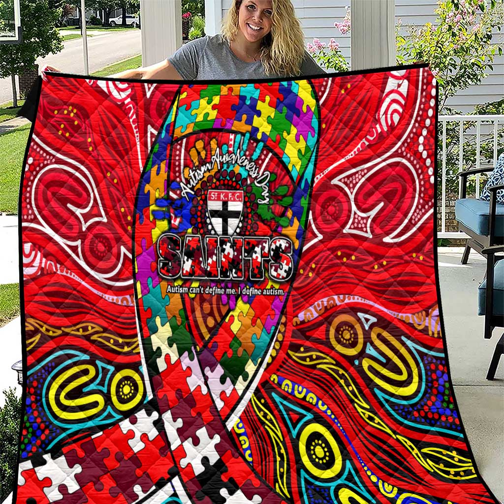Autism Awareness Australia St Kilda Saints Quilt Aboriginal Indigenous Art