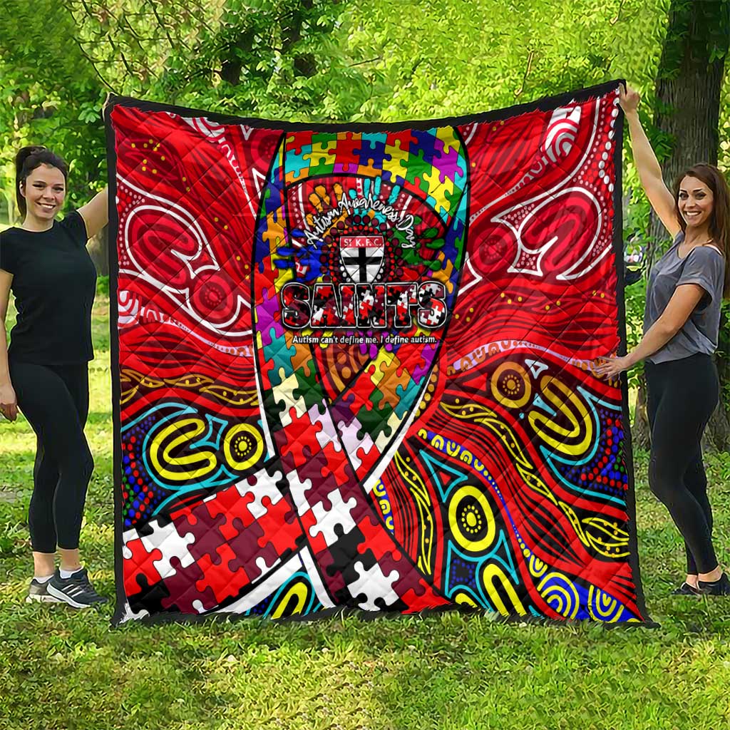 Autism Awareness Australia St Kilda Saints Quilt Aboriginal Indigenous Art