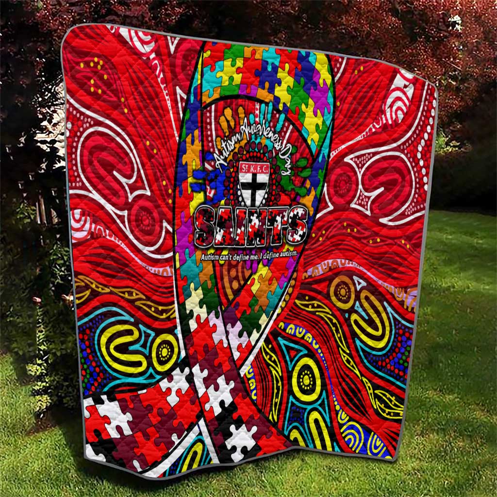 Autism Awareness Australia St Kilda Saints Quilt Aboriginal Indigenous Art