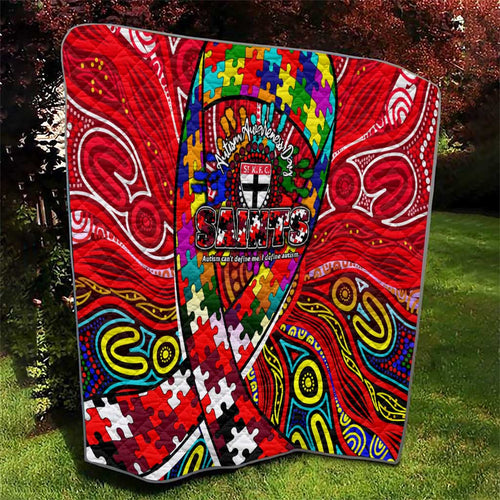 Autism Awareness Australia St Kilda Saints Quilt Aboriginal Indigenous Art