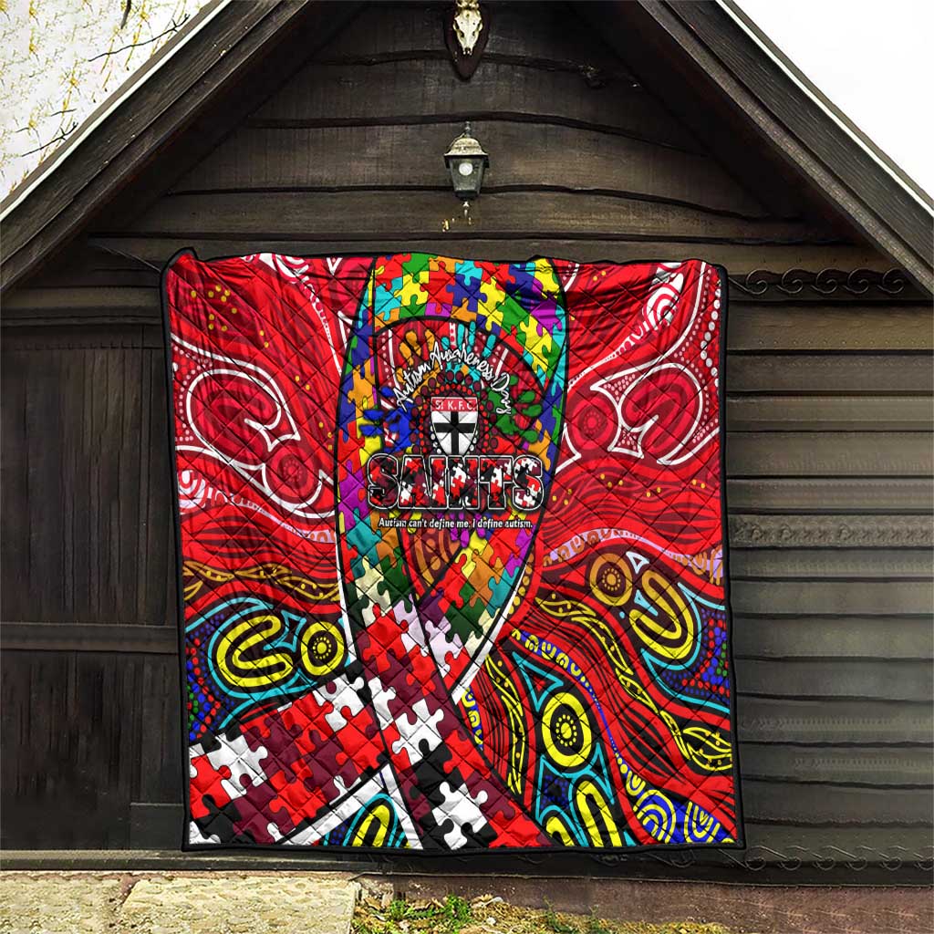 Autism Awareness Australia St Kilda Saints Quilt Aboriginal Indigenous Art
