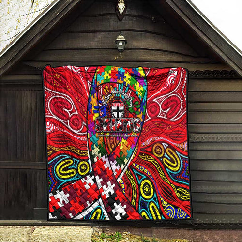 Autism Awareness Australia St Kilda Saints Quilt Aboriginal Indigenous Art