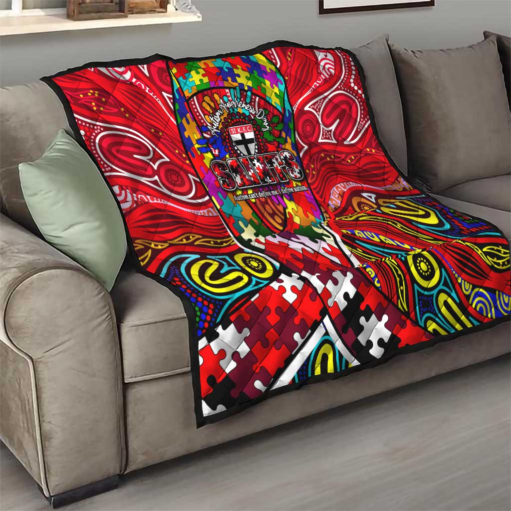 Autism Awareness Australia St Kilda Saints Quilt Aboriginal Indigenous Art