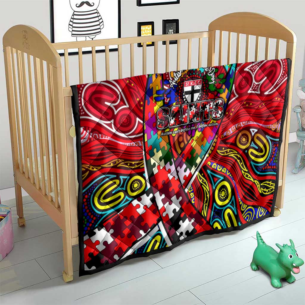 Autism Awareness Australia St Kilda Saints Quilt Aboriginal Indigenous Art