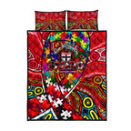 Autism Awareness Australia St Kilda Saints Quilt Bed Set Aboriginal Indigenous Art