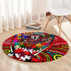 Autism Awareness Australia St Kilda Saints Round Carpet Aboriginal Indigenous Art