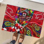 Autism Awareness Australia St Kilda Saints Rubber Doormat Aboriginal Indigenous Art