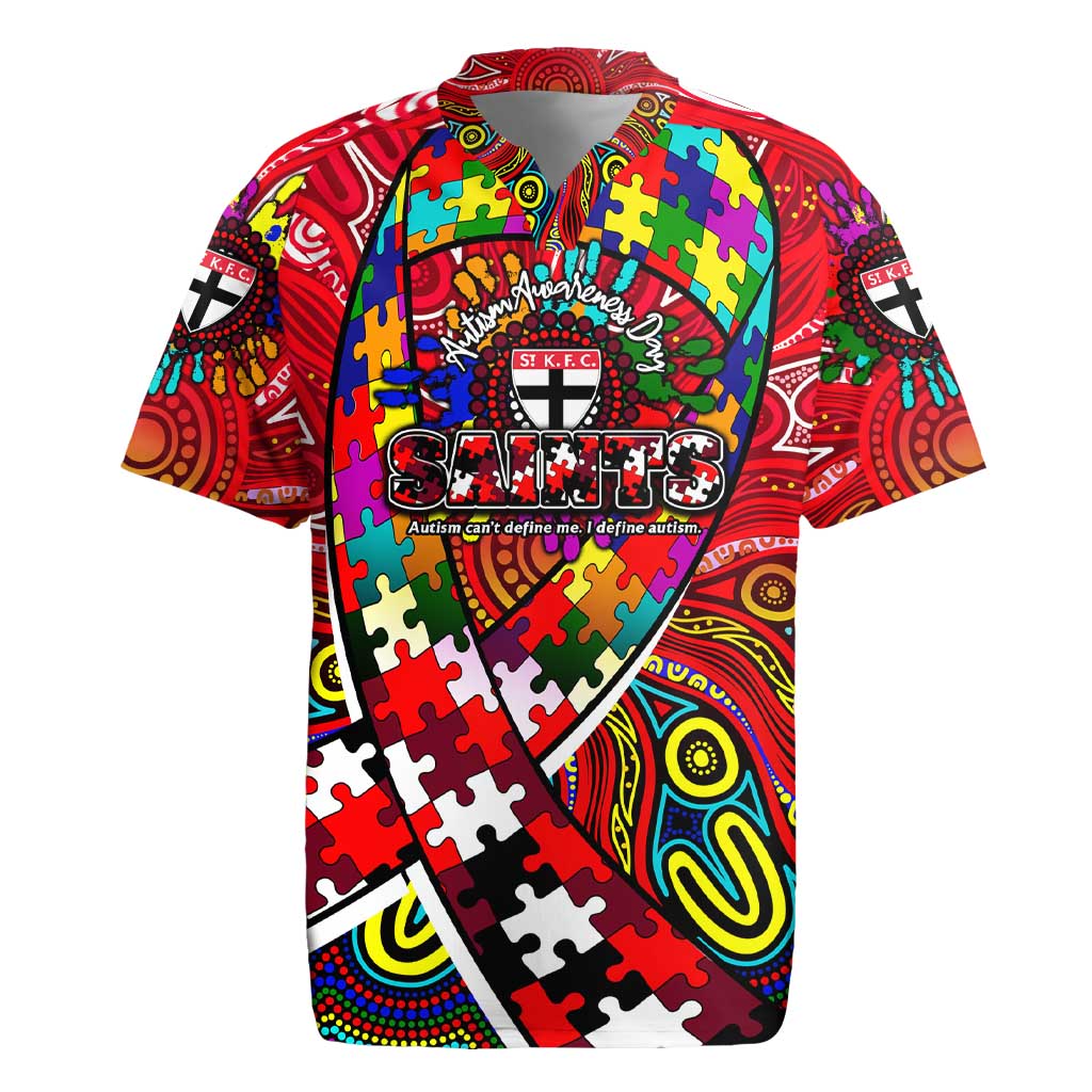 Autism Awareness Australia St Kilda Saints Rugby Jersey Aboriginal Indigenous Art