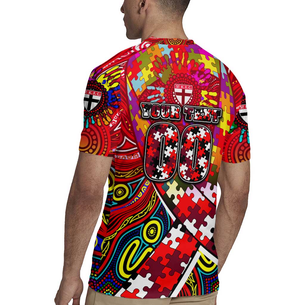 Autism Awareness Australia St Kilda Saints Rugby Jersey Aboriginal Indigenous Art