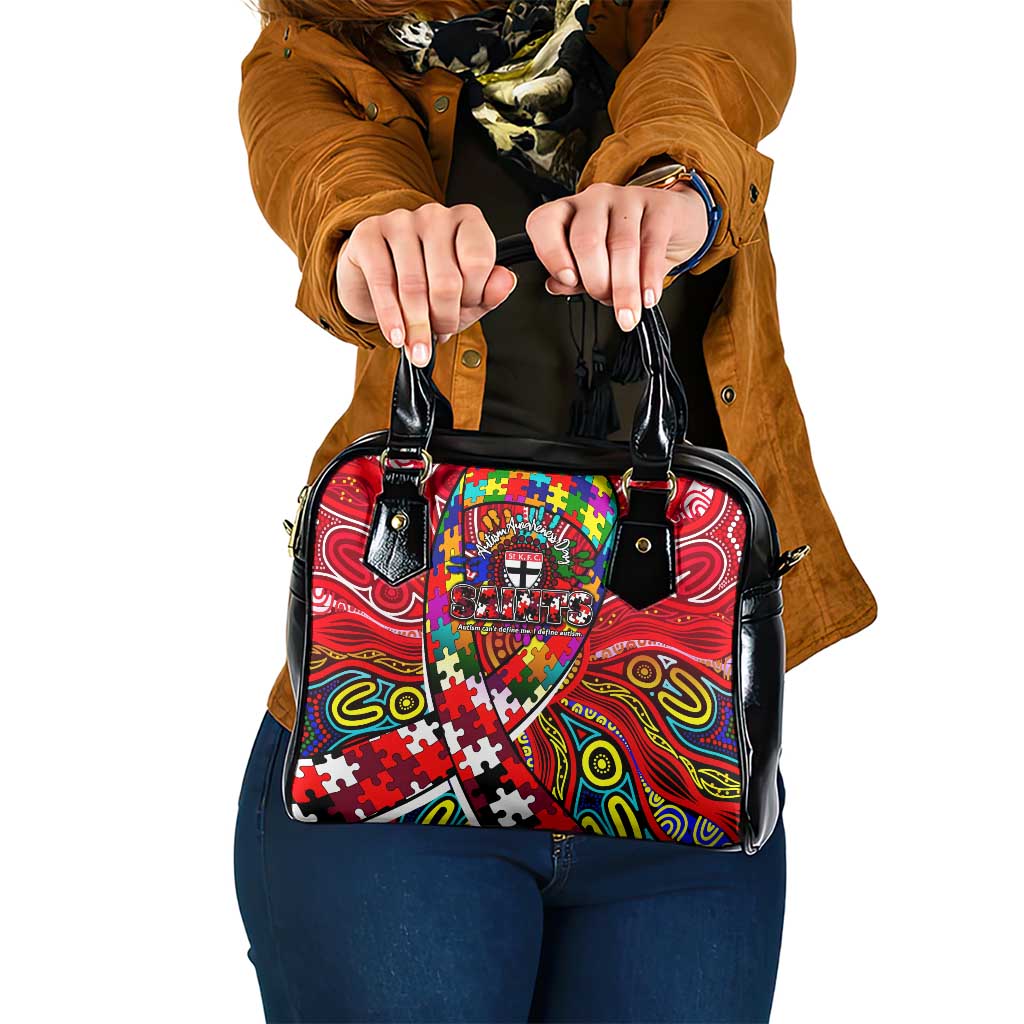 Autism Awareness Australia St Kilda Saints Shoulder Handbag Aboriginal Indigenous Art