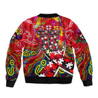 Autism Awareness Australia St Kilda Saints Sleeve Zip Bomber Jacket Aboriginal Indigenous Art