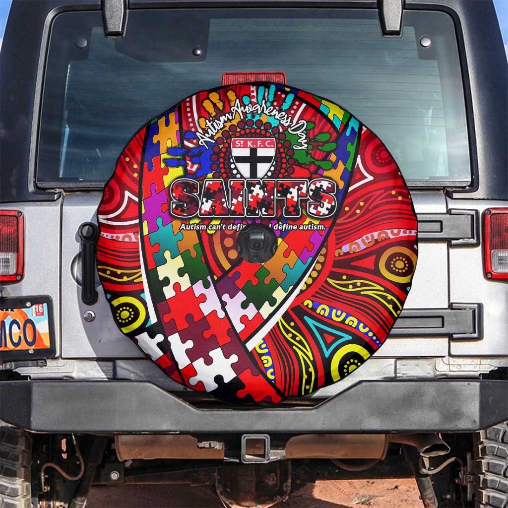 Autism Awareness Australia St Kilda Saints Spare Tire Cover Aboriginal Indigenous Art