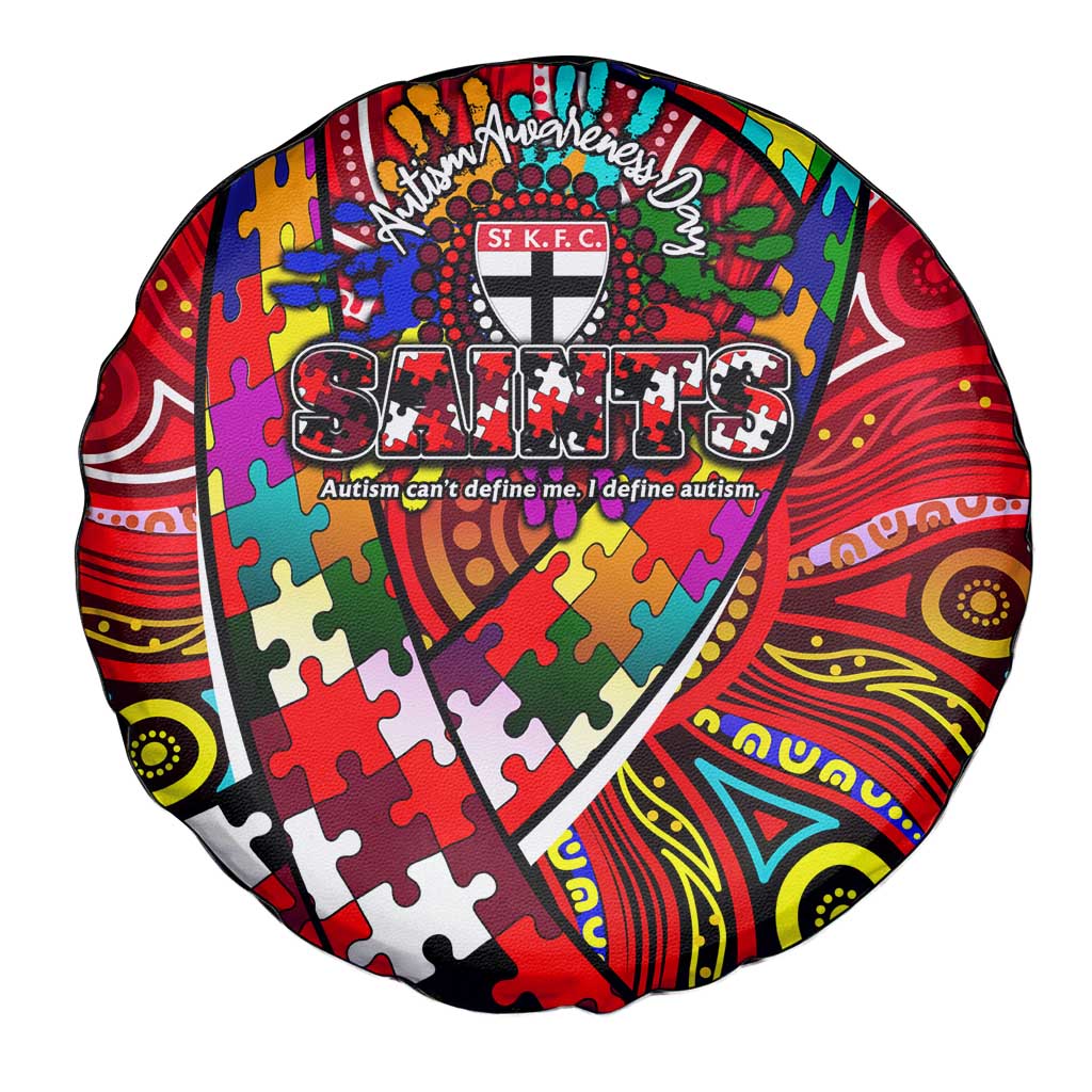 Autism Awareness Australia St Kilda Saints Spare Tire Cover Aboriginal Indigenous Art