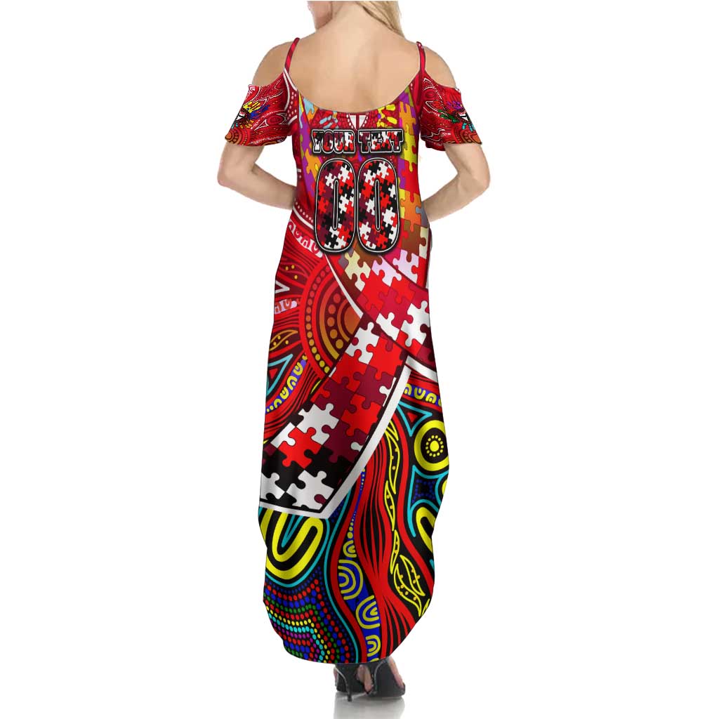 Autism Awareness Australia St Kilda Saints Summer Maxi Dress Aboriginal Indigenous Art