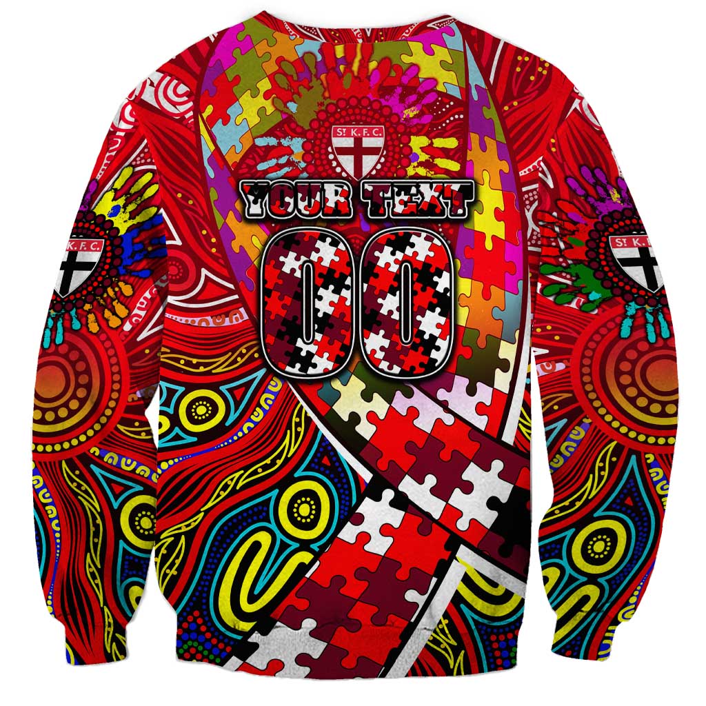 Autism Awareness Australia St Kilda Saints Sweatshirt Aboriginal Indigenous Art