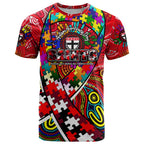 Autism Awareness Australia St Kilda Saints T Shirt Aboriginal Indigenous Art