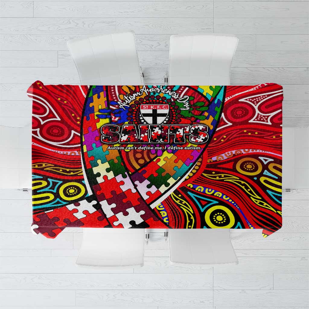 Autism Awareness Australia St Kilda Saints Tablecloth Aboriginal Indigenous Art