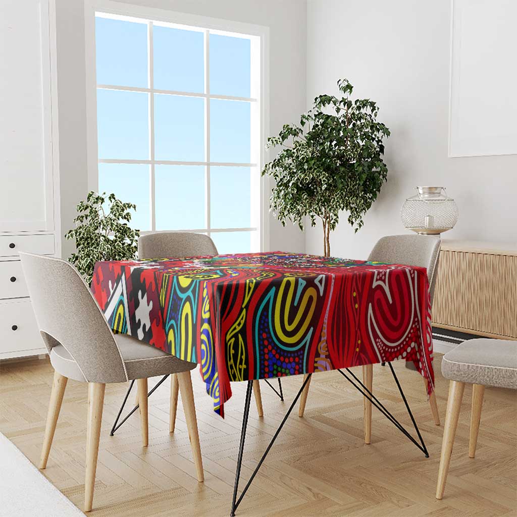 Autism Awareness Australia St Kilda Saints Tablecloth Aboriginal Indigenous Art